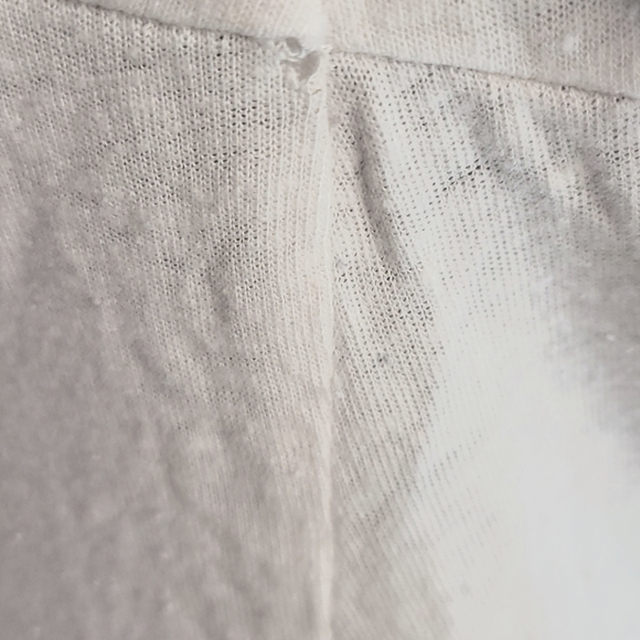 White Linen Blend Open Back Knit Top - Picture 7 of 7